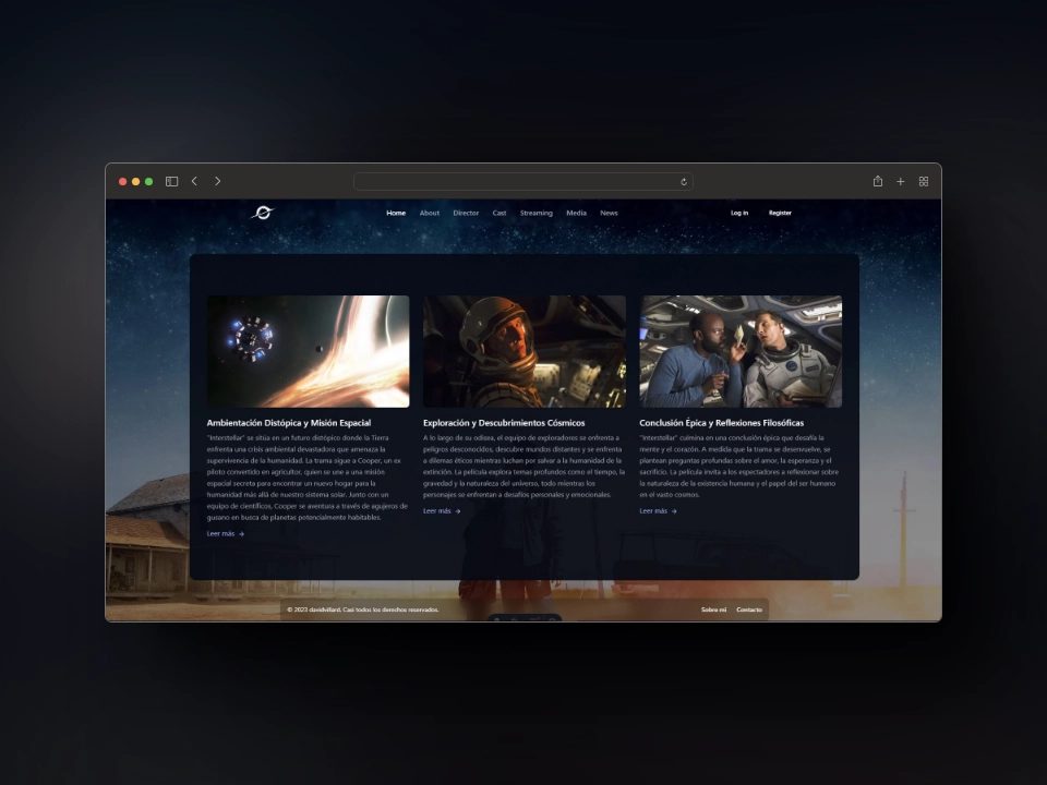 Captura de Interstellar Fan Page